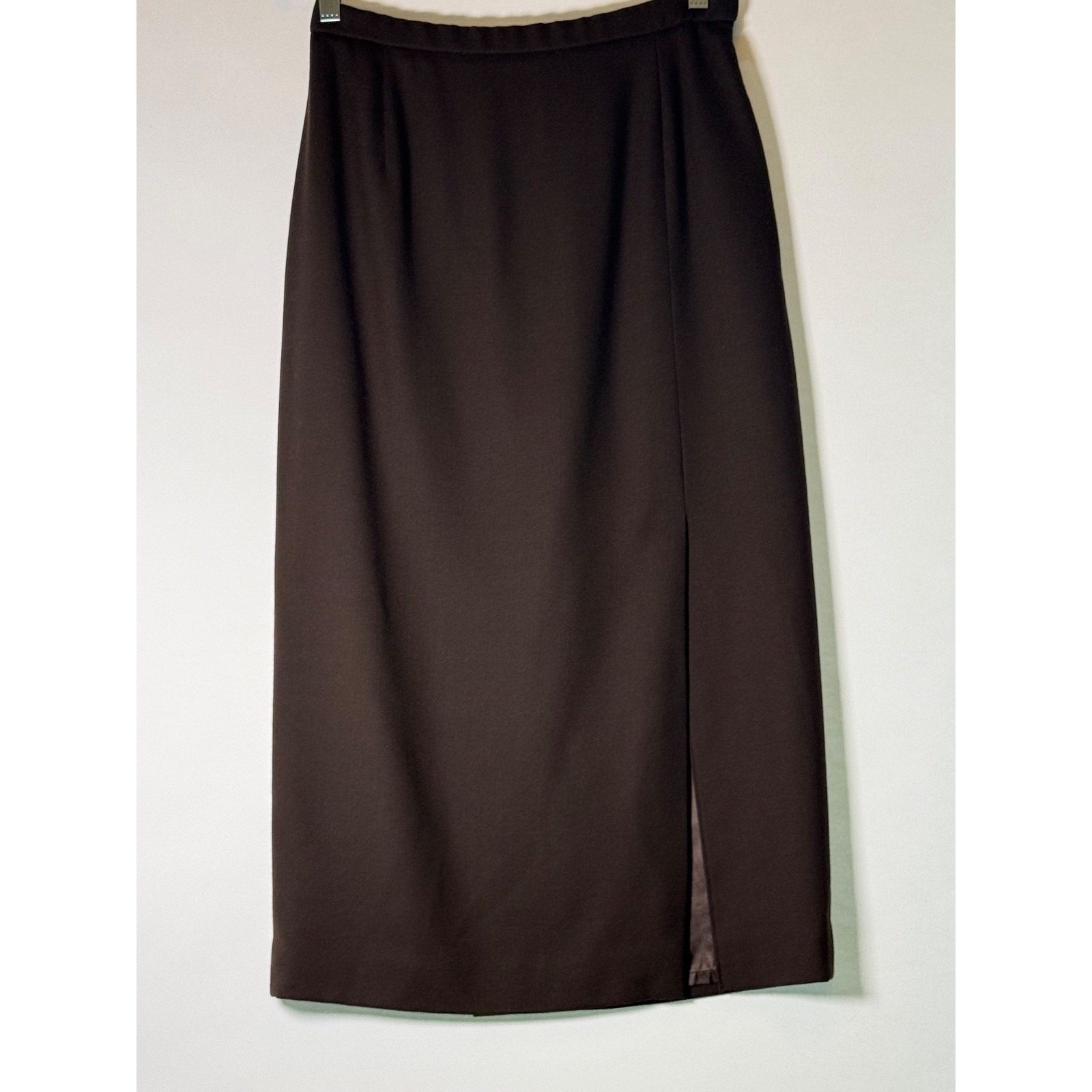 Vintage Pendleton Womens 10 Brown Virgin Wool Pencil Midi Skirt Usa Lined